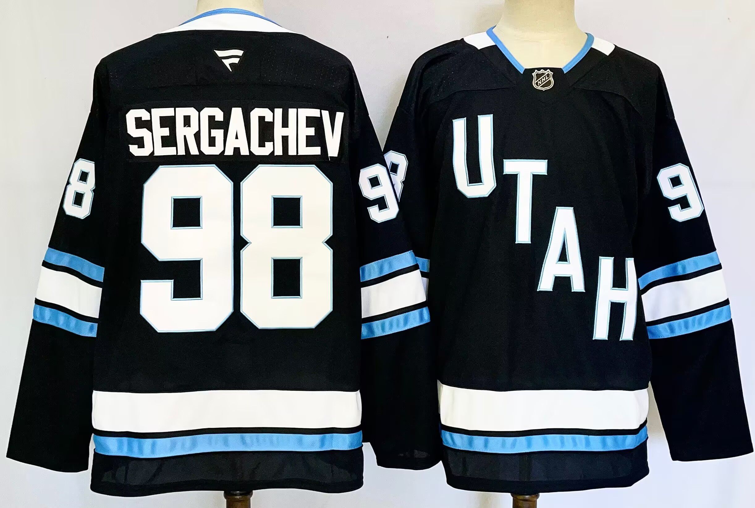 Men Utah Hockey Club #98 Sergachev Black 2025 Home Premier Player NHL Jersey